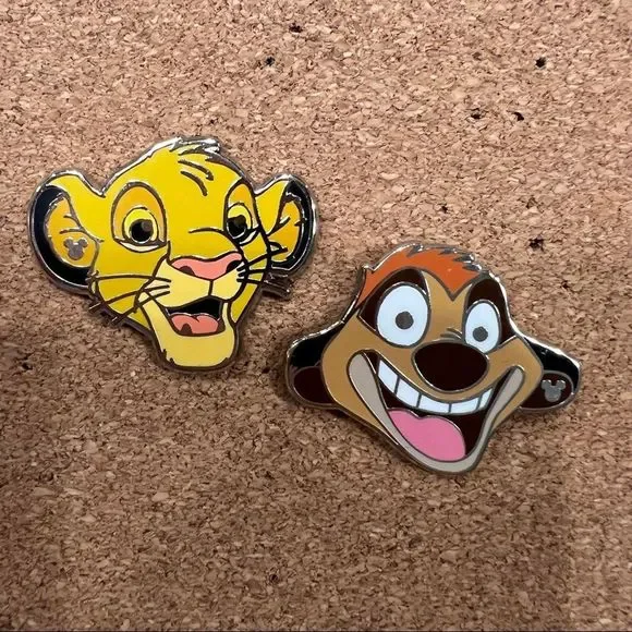 Hidden Mickey Hidden Disney Pin Set Lion King Simba Timon - Picture 1 of 1